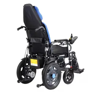 Dual Control Remote Control Folding Electric Wheelchair Automatic Power Wheelchair With High Back