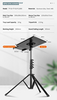 Support de projecteur Kingjoy, trépied pour ordinateur portable, hauteur réglable 61 pouces, métal léger, extensible, capacité de 5 kg, professionnel pour l'extérieur