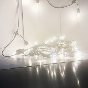 S14 Luces de cadena para exteriores con energía solar 15 bombillas LED Colgando Jardín Patio/<span class=keywords><strong>Bistro</strong></span>/Café Carga USB Cuerpo de lámpara de plástico - Product Image 3