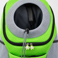 Sac à dos respirant pour animaux de compagnie, sac de transport pour chat avec ouverture pour la tête, sac à bandoulière double en tissu Oxford, dessus en maille, ouverture à cordon, 3 tailles, 5 couleurs