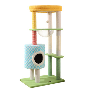 Árbol para gatos de 66x45cm, 4 niveles, rascador de sisal duradero para gatos medianos, mueble para gatos de varias capas con cama y área de juego - Product Image 2