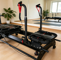 Machine de Pilates Reformer Super Model avec cadre en aluminium, rail de glisse fluide pour l'entraînement du tronc, la mise en forme du corps, utilisation en studio ou à domicile