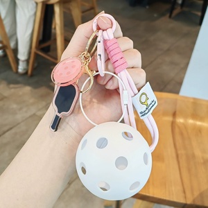 Fashion Sports Lovers Decoration <b>Braided</b> Phone Strap Sport Backpack Pickleball Racket Charms Cute Pickleball Keychain for Girls - Product Image 4