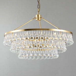Zhongshan-lámpara colgante de <span class=keywords><strong>cristal</strong></span> k9 grande, iluminación China para el hogar, de lujo, para lluvia y agua - Product Image 1