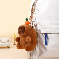 Porte-clés en peluche poupée Capibara mignonne bulle soufflant et décompression secouant son doux cadeau autres porte-clés porte-clés en gros