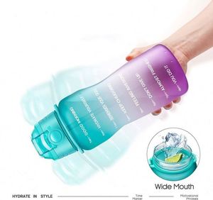 Jarra de Agua Deportiva Grande de 3800 ml con Marcador de Tiempo y Pajita, Libre de BPA, para Viajes - Product Image 2