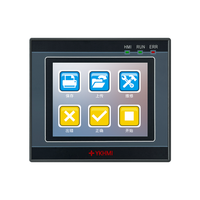 2.8" PLC HMI All-In-One Program Logic Controller untuk FX3G/FX1S/FX2N/FX3U, Dilengkapi Analog & PT100/NTC, 2-4-Axis, RS485 Modbus