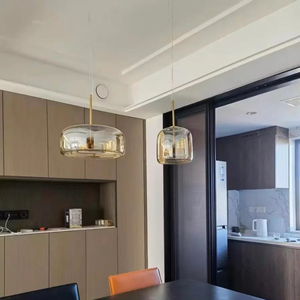 CSLIDO minimaliste luxe hôtel chevet verre fumé suspension lampe cuisine îlot moderne petit lustre Led suspension - Product Image 3