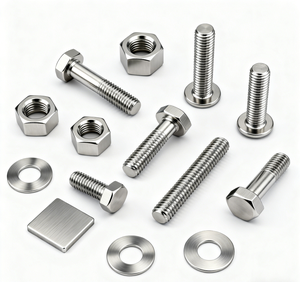 Tornillos, Tuercas Hexagonales, Varillas Roscadas y Arandelas de Acero Inoxidable 304 OEM, Acabado Plateado Cepillado, Resistentes a la Corrosión - Product Image 1