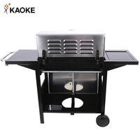 Barbecue au gaz portable KAOKE de 25 pouces, barbecue à viande, 4+1 brûleurs avec table de barbecue