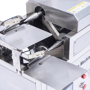 Machine automatique de fabrication de cornets de sucre, <span class=keywords><strong>mini</strong></span>-machine de production de cornets de gaufres au chocolat - Product Image 6