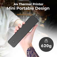 Impresora Térmica Portátil MT80 A4, Impresora Inalámbrica Bluetooth USB sin Tinta para Oficina, Estudio, Construcción, Viajes, Etiquetas de Tatuajes