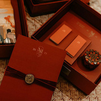 Boîte-cadeau d'invitation de décoration de couleur personnalisée de haute qualité Boîte d'invitation de mariage de luxe