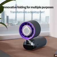 Mini ventilateur numérique intelligent rechargeable, portable et portable, ventilateur à brume pour bureau, table et refroidissement personnel de l'air