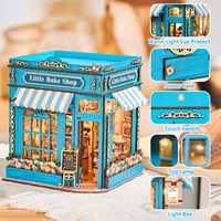 Prachtige kleine magische kasteel DIY miniatuur poppenhuis kit 3D houten puzzel LED verlichting luxe milieuvriendelijke handgemaakte huisdecoratie