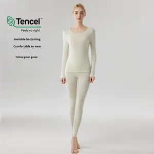 Set di biancheria intima termica da <span class=keywords><strong>donna</strong></span> aderente modellante del corpo sottile strato di Base tinta unita caldo Anti-batterico mutandoni - Product Image 6