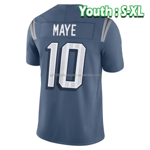 Camiseta <span class=keywords><strong>de</strong></span> Fútbol Americano Estilo Drake Maye para Hombre, Mujer y Jóvenes, Cosida, Christian Gonzalez Marrón # 1 TreVeyon Henderson Will Campbell Tallas S-3XL - Product Image 5