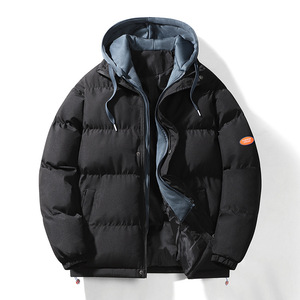 Chaqueta Casual de Invierno para <span class=keywords><strong>Hombre</strong></span>, <span class=keywords><strong>Juvenil</strong></span>, Cálida, con Capucha Gruesa, Cuello Alto Acolchado, Cierre de Cremallera, Servicio OEM - Product Image 1