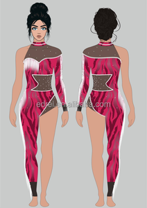 Индивидуальная элегантная одежда для балетных выступлений, танцевальная Униформа с блестками и бахромой, танцевальная одежда, костюм - Product Image 4