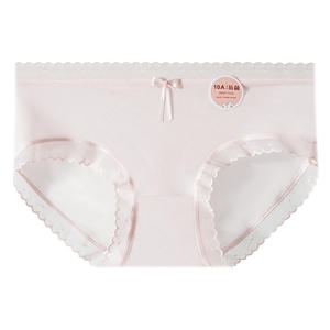 Culotte Hipster Sexy Sans Couture Antibactérienne Taille Moyenne en Tricot Solide pour Femme Pure Désir - Product Image 1