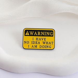 Avvertimento non ho Idea di cosa sto facendo spille in smalto a spilla citazioni divertenti spille in metallo borse con distintivo regalo di gioielli per amici - Product Image 3