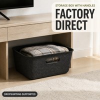 Boîte de rangement épaisse en non-tissé, boîte organisatrice pliable en feutre pour jouets, vêtements et couvertures