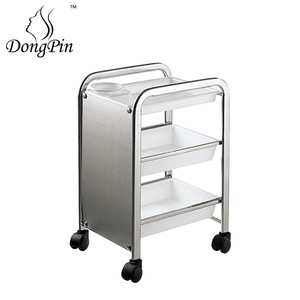 Dongpin Beauty Stainless Steel 3-Layer Salon Trolley With Wheels <b>For</b> Hairdressing And Beauty <b>Tools</b> Storage <b>Cart</b> 5101 - Product Image 1