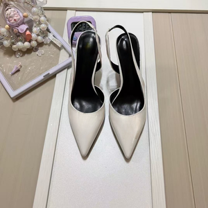 Escarpins élégants en PVC pour femmes, à talons hauts, à bout pointu, tendance, sandales d'été et d'automne avec semelle intérieure en caoutchouc résistante - Product Image 2