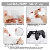 Support universel pour casque et manette en acrylique pour PS4, PS5, Xbox, Switch, accessoires de jeu à fixer au mur