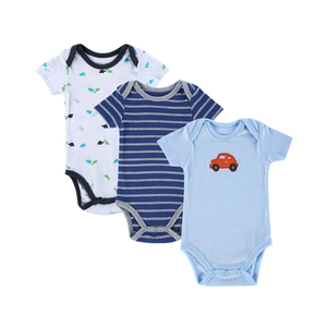Cotton Baby Bodysuit Romper Knitted Short Sleeve Infant <b>Onesie</b> <b>Cute</b> Animal Print Autumn Wear Soft Comfortable Baby Clothing - Product Image 3