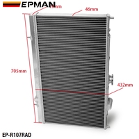EPMAN radiador de aleación de refrigeración de carreras de aluminio completo de 42mm y 2 filas para Mitsubishi Lancer EVO 4 5 6 IV V VI 97 98 99 00