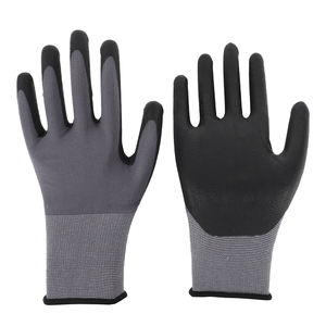 Guantes de trabajo de nitrilo, de espuma negra recubierta de nailon, 15 tamaños, baratos - Product Image 6