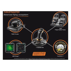 Joystick simulador de vuelo T 16000M Fcs Flight Pack Negro y Naranja 2960782 - Product Image 6