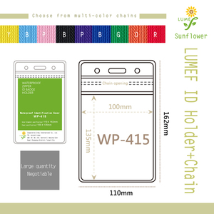 LUMEF, venta al por mayor, grande, Vertical, impermeable, con cremallera, protector de portatarjetas de identificación para exportación - Product Image 2