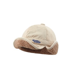 Lei Feng <b>Hat</b> Bucket <b>Hat</b> With Ear Flaps Windproof <b>Warm</b> Beige Adult Cycling Winter <b>Hat</b> - Product Image 1