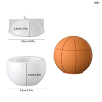 Grenzüberschreitende neue lebensmittelechte Silikon-Handform für DIY-Explosionen im Sport-Stil: Fußball-Basketball-Aufbewahrungsdose, Kerzenbecher