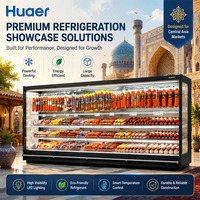 Réfrigérateur vertical multi-étages ouvert pour viandes froides et saucisses, vitrine de présentation pour supermarchés et boucheries