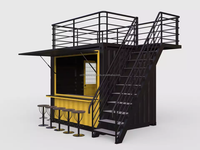 Kiosque à café personnalisé en plein air, kiosque de centre commercial, boutique en conteneur de 10 pieds, boutique éphémère de luxe, boutique moderne de bonne qualité, hôtel à bas prix, boutique de restauration rapide