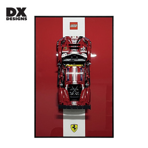 Marco de exhibición para modelo de coche, marco de exhibición para montaje en pared compatible con bloques de construcción de superdeportivos Lamborghini/Ferrari/Ford - Product Image 1