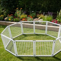 Valla de seguridad plegable de acero para mascotas, puerta doble de 360 grados, barrera para animales para el hogar, escalera, puerta de seguridad para perros y gatos, para exteriores