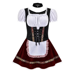 Duits Oktoberfest S-3XL Volwassen vrouwelijk bierkostuum Uniform Blauw <span class=keywords><strong>Sexy</strong></span> Festival Prestatiejurk Unisex Meisjes Halloween-kostuum - Product Image 6