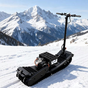 Scooter électrique à neige mobile avec batterie amovible, transmission par chenilles et écran LED, véhicule tout-terrain d'hiver pour terrain enneigé - Product Image 4