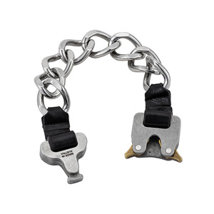 Men's <b>Titanium</b> Steel Chain Bracelet With Safety Buckle Geometric Design For Streetwear Hip Hop Style - Product Image 5