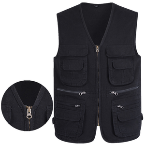 <span class=keywords><strong>Chaleco</strong></span> Multibolsillos para Hombre, 100% Algodón, Estilo Cargo, para Escalada, Pesca, Senderismo, Fotografía, Camping - Product Image 5