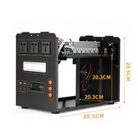 Kit de station d'alimentation portable à onde sinusoïdale pure 1500W, générateur d'énergie solaire d'urgence hors réseau DIY, alimentation non assemblée