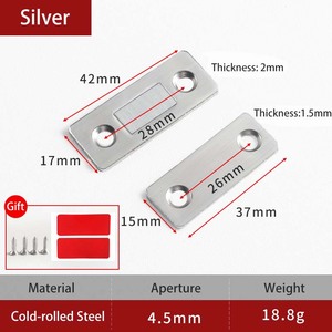 Loquet <span class=keywords><strong>magnétique</strong></span> fin pour porte, aimants de tiroir, fermeture <span class=keywords><strong>magnétique</strong></span> pour porte coulissante, <span class=keywords><strong>placard</strong></span> de cuisine, armoire, <span class=keywords><strong>placard</strong></span> - Product Image 3