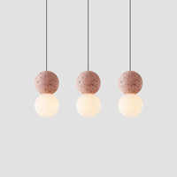 Luminaire suspendu LED en verre noir et rose au design minimaliste moderne pour chambre à coucher, salle à manger, salon, comptoir de restaurant, décoration nordique