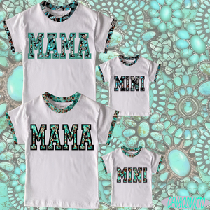 Ruidian verano mamá y yo personalizado verde dibujos animados impreso familia camiseta niños niñas Casual transpirable bordado Logo - Product Image 1