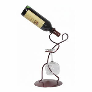 ชั้นวางไวน์โลหะสำหรับตกแต่งบ้านห้องครัวห้องรับประทานอาหารที่เก็บขวดที่มีสไตล์การจัดระเบียบไอเดียการออกแบบที่ทันสมัย - Product Image 1