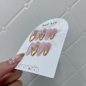 Venta al por Mayor <span class=keywords><strong>de</strong></span> 10 <span class=keywords><strong>Uñas</strong></span> <span class=keywords><strong>Acrílicas</strong></span> Pintadas a Mano, Diseño Cuadrado, Hermoso y Lujoso, Personalizado, 100% Hecho a Mano, <span class=keywords><strong>Uñas</strong></span> Postizas - Product Image 3